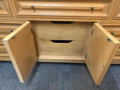 Thomasville 'Eastlake' Washed Oak Triple Dresser & Mirror