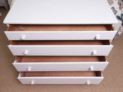 'Sea Foam White' Finish 4 Drawer Chest