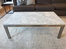 Crate & Barrel 'Parsons' Marble Top Coffee Table