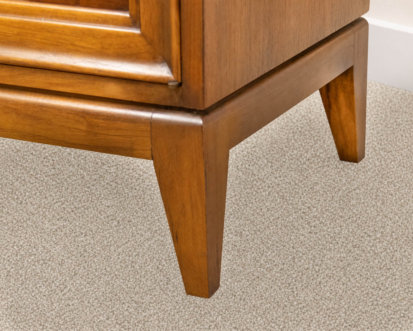 RWay Walnut  MCM 2 Piece Hutch with Sliding Glass Doors