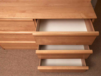 Morigeau Lepine  Maple 6 Drawer Dresser with Hutch Top