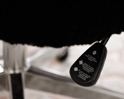 Black Boucle Desk Chair