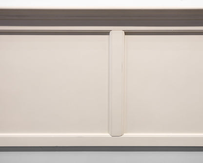 Cream Paneled Platform King Bed with 3 Storage Drawers