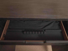 Klaussner Credenza Server Espresso Finish Sunburst Pattern Circular Handle