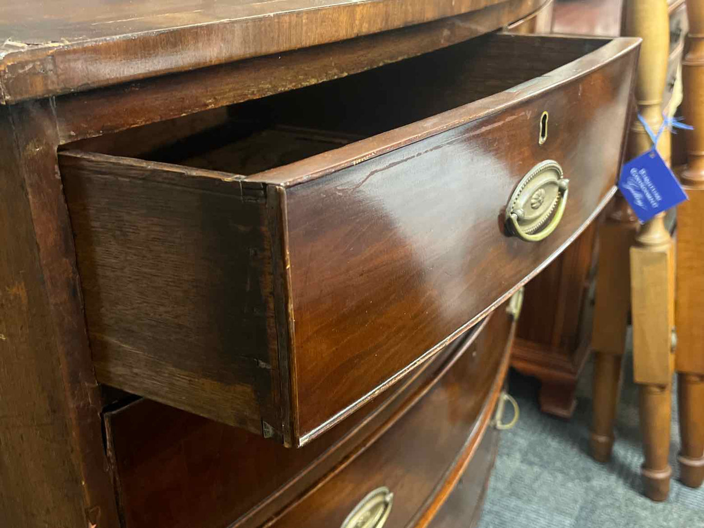 5 Drawer Inlaid Mahogany Chest
