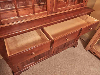 Nichols & Stone 2 Glass Doors, 2 Drawers, 2 Lower Panel  Doors  Hutch