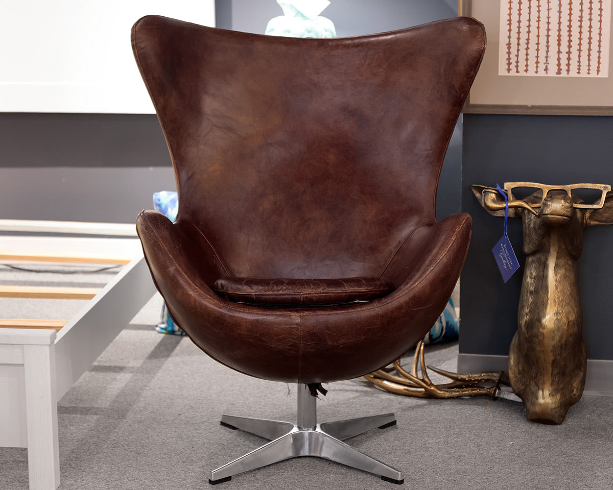 Modern Leather Swivel Chair