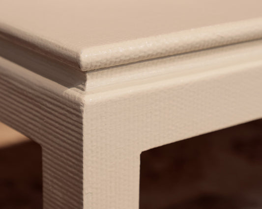 Cream Linen Wrapped Coffee Table