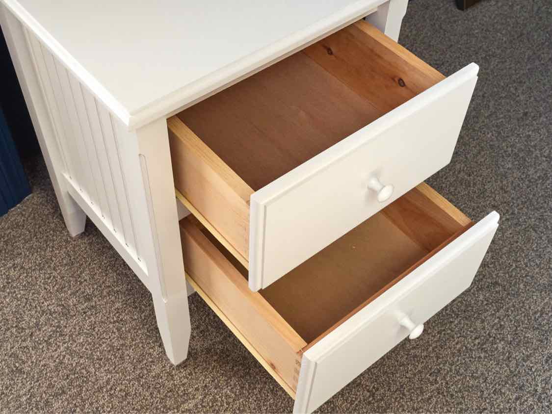 Pair of Maine Woodworks White Nightstands