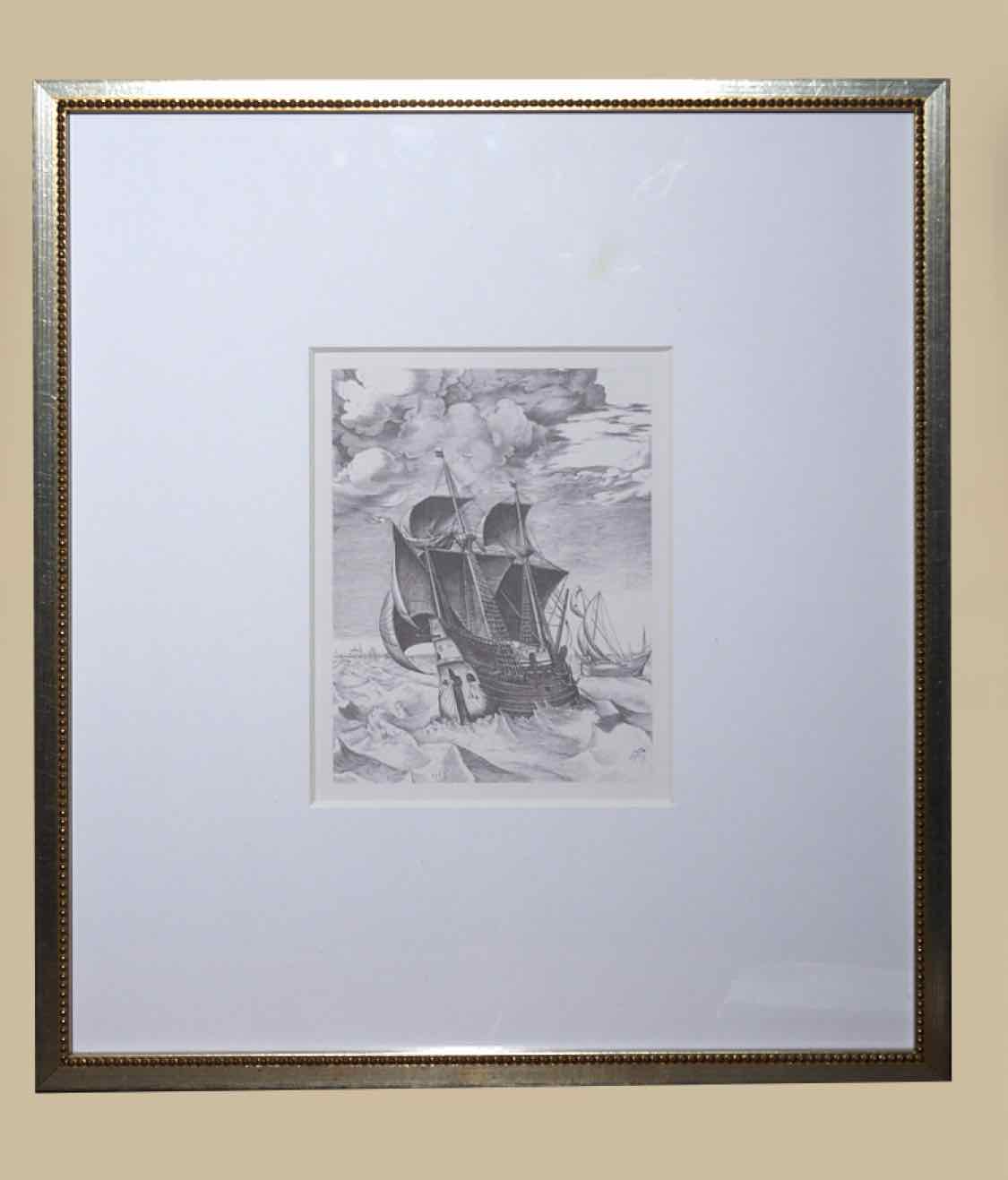 Framed Giclee: 'Sailing Vessels IV - A Dutch Hulk' – Furniture ...