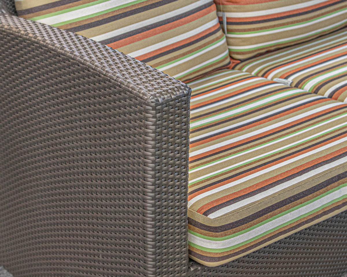 Dedon Dark Woven Wicker Outdoor Sofa & Chair Set
