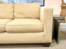 Crate & Barrel 87" Track Arm 3-Cushion Sofa in Wheat Chenille