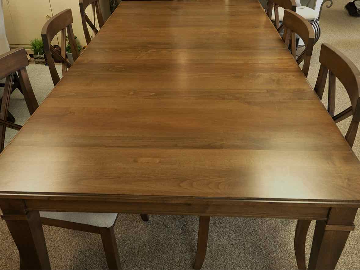 Gat Creek Marseille Maple Dining Table & Set of 8 La Croix Chairs