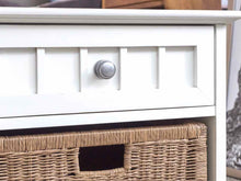 White Storage Bench With Three Drawers