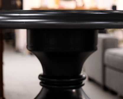 Black Round Pedestal Dining Table