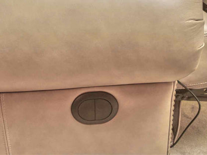 Ethan Allen 'Conor Sherwood Tan' Leather  Power  Recliner