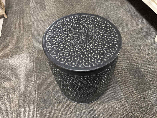 Metal Drum Side Table
