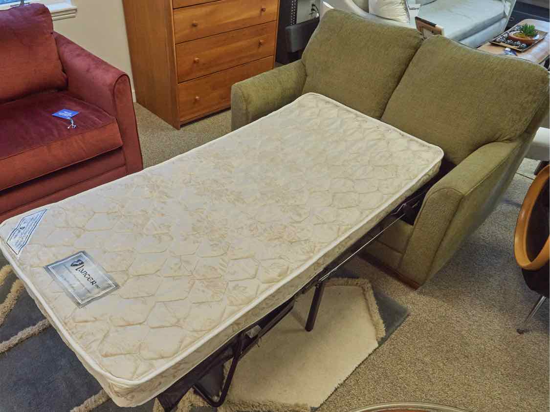 Spruce Green Upholstered Chair & 1/2 Sleeper Chair