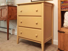 'Beach Cottage Yellow' Finish 3 Drawer Beadboard Sides  Chest