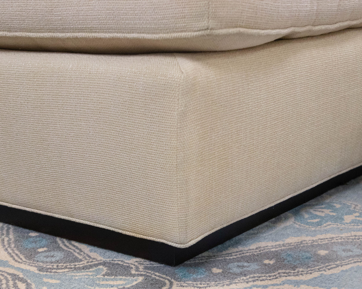 Duralee Tufted Three Piece Sectional in Golden Wheat Upholstery