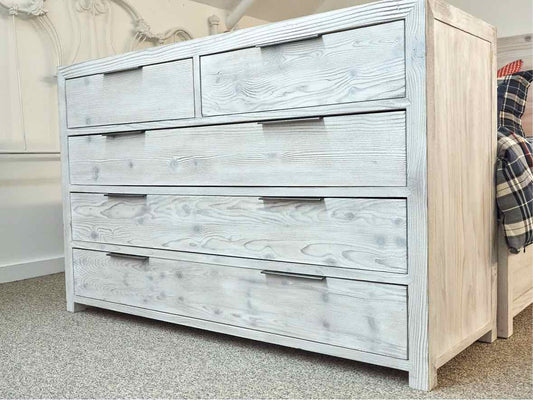 RH Laguna Whitewash Dresser w/ 5 Drawers
