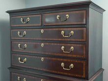 Councill Furniture Mahogany 8 Drawer  Chest with inlay Border