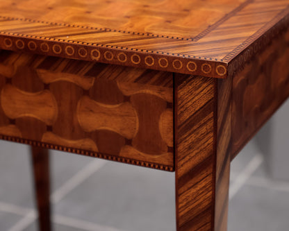 Maitland Smith Marquetry Inlaid Game Table
