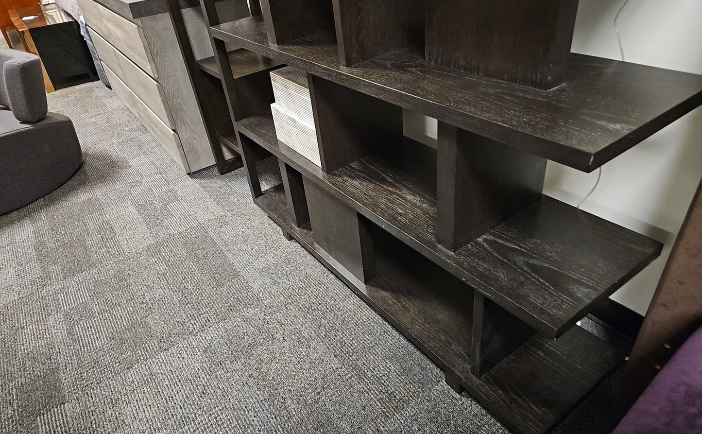 Deep Espresso Asymmetrical Display Shelf
