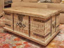 Distressed Rustic White Finish Lift Top Cocktail Table