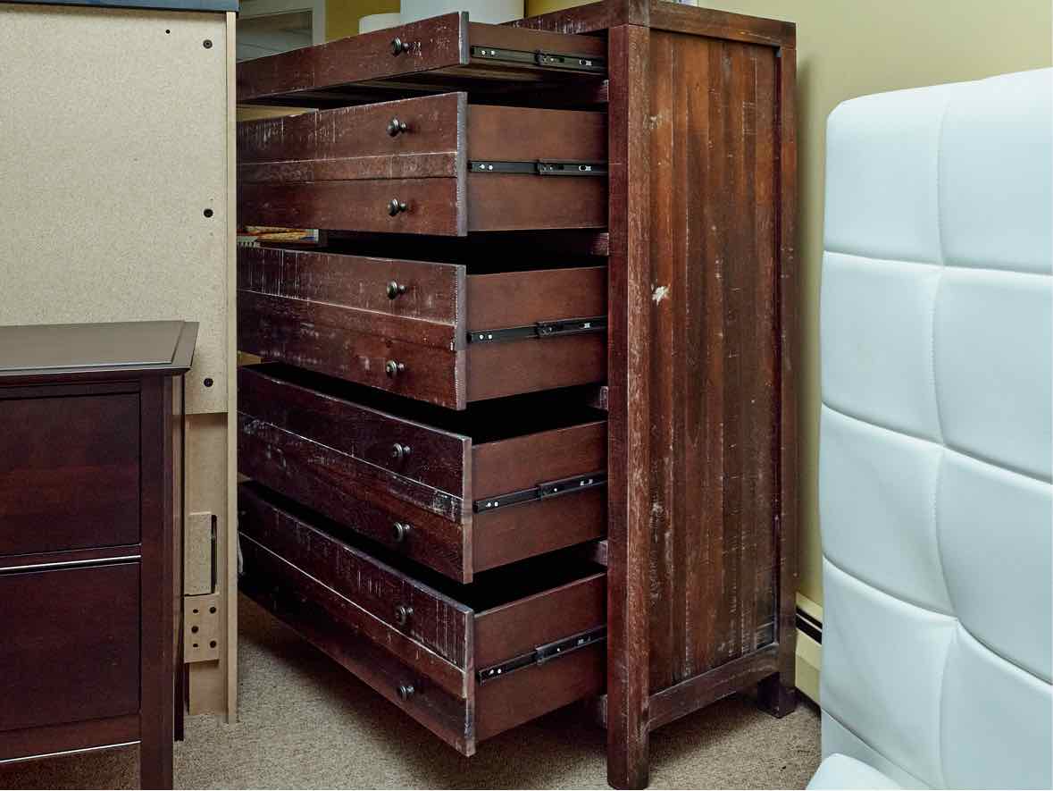 Rustic Plank 5 Drawer Chest