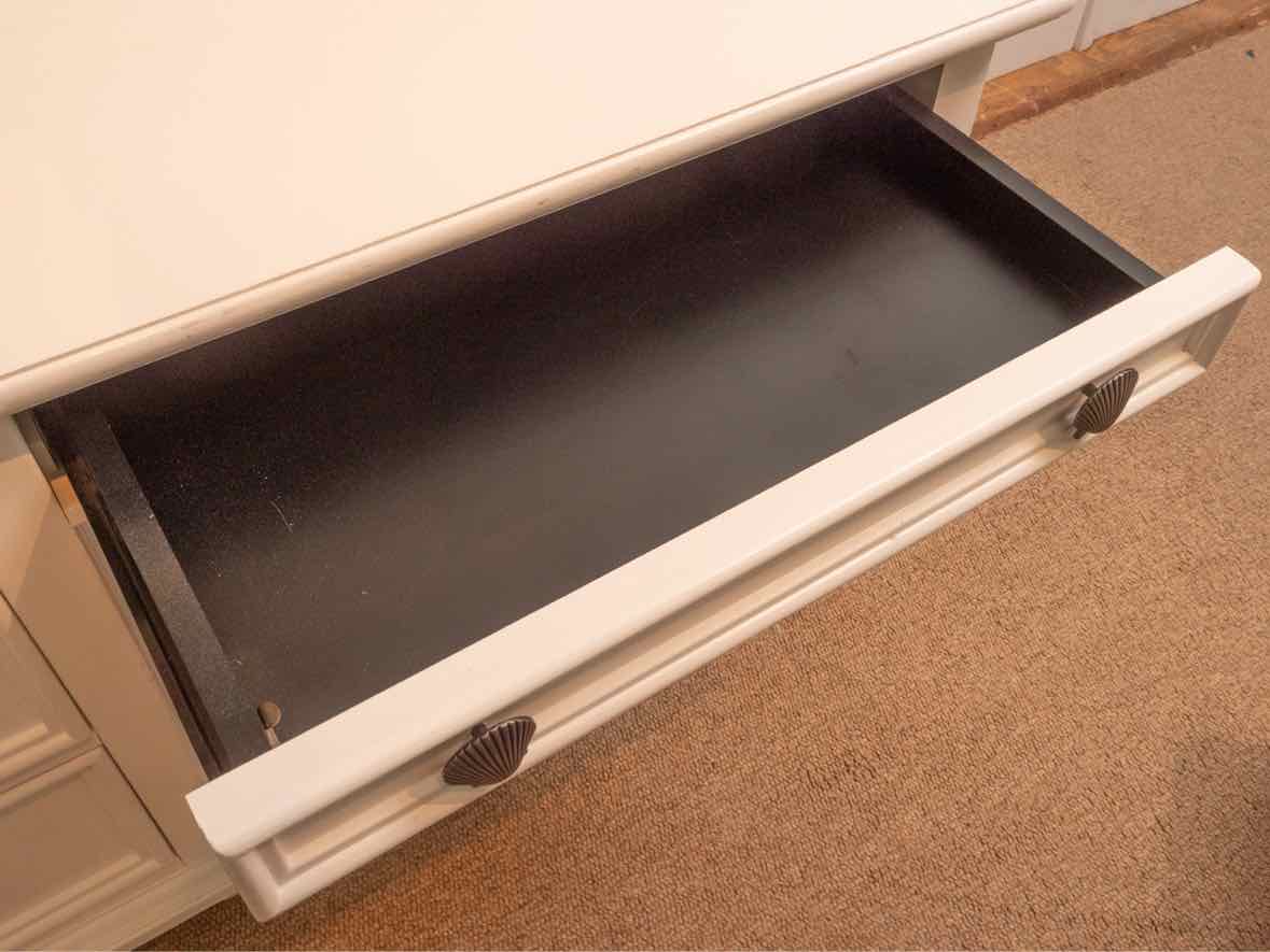 Stanley 'Young America' White  Desk with 4 Drawers & Side Chair