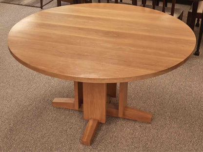 Charles Webb Maple Contemporay Round Pedestal  Dining Table