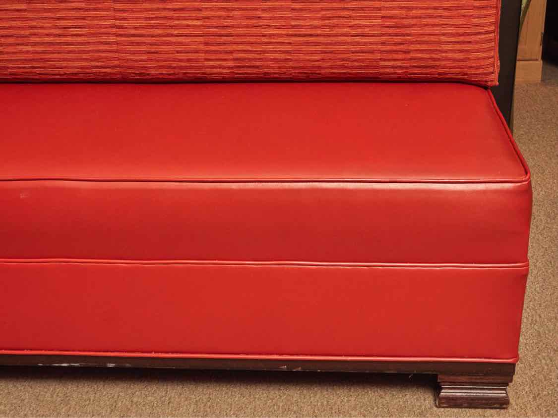 Banquet In Orange Leather & Fabric