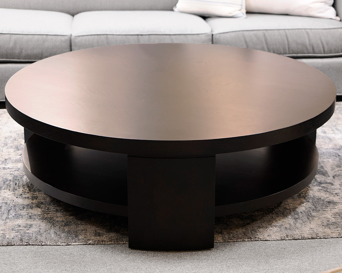 Mitchell Gold + Bob Williams Round Mahogany Cocktail Tables