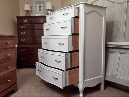 American Made 5 Drawer Chest in Wildwood White Finish