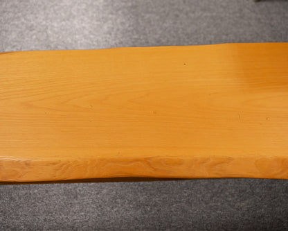 Pompanoosuc Mills Ash Live Edge Table, Benchl & Chair Set