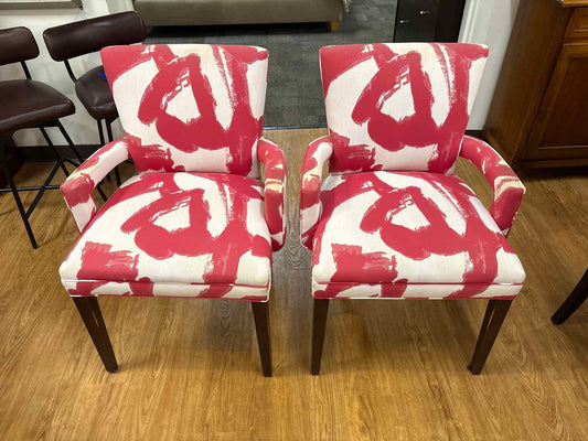 Pair of Mitchell Gold + Bob Williams Arm Dining Chairs