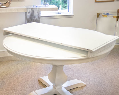 Gat Creek Maitland Pedestal 54" Round Table in Classic Snowdrift Finish