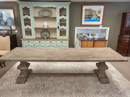 Restoration Hardware 'Reclaimed Oak Baluster' Dining Table in Grey Wash