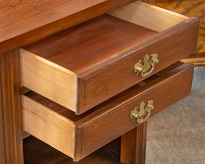 Dixie Forest Walnut Two Drawer Nightstand
