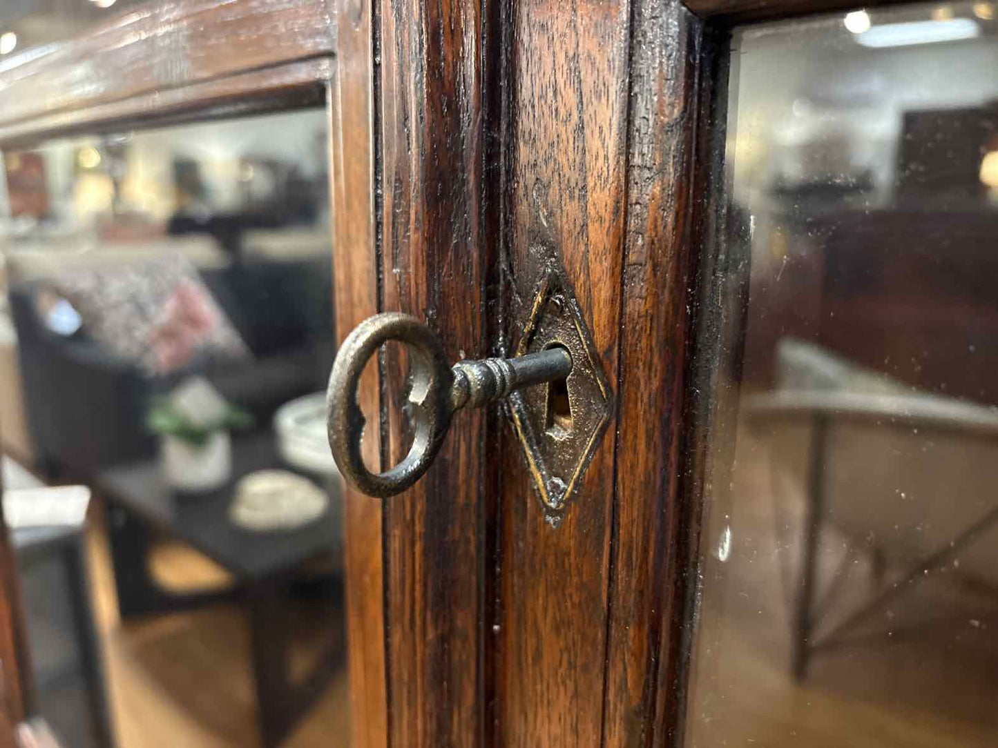 Rustic Wooden Display Cabinet
