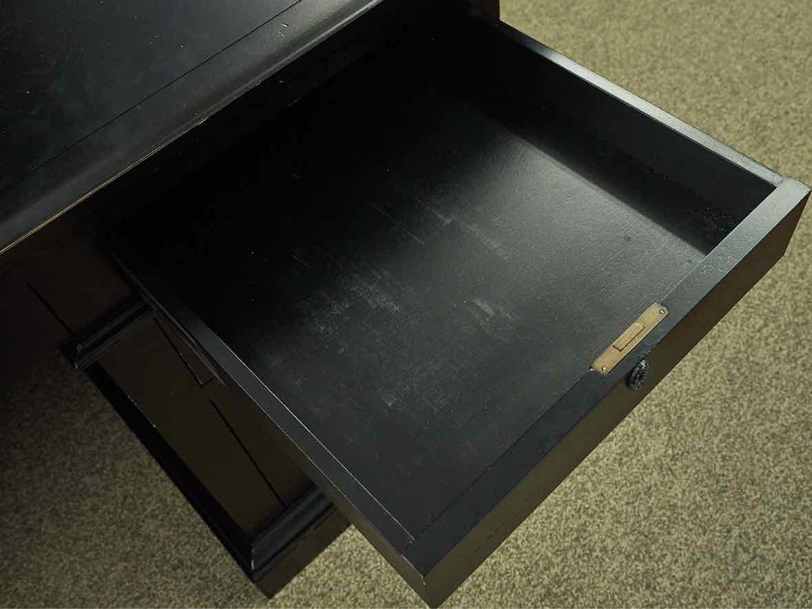 RH St. James Black Finish Desk