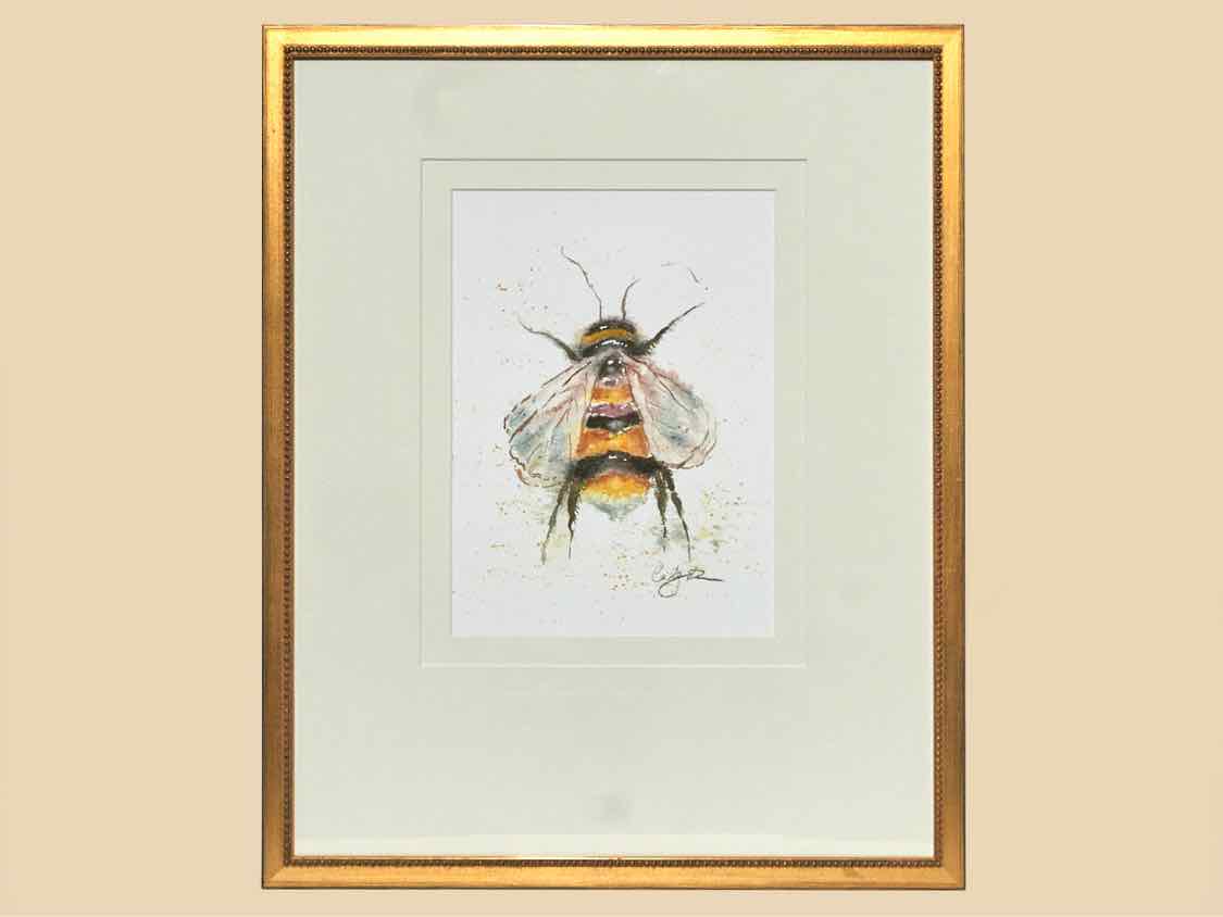 'Bee 2' in Gold Frame