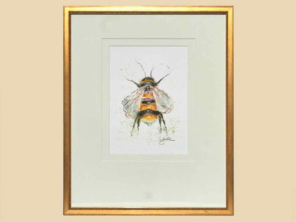 'Bee 2' in Gold Frame