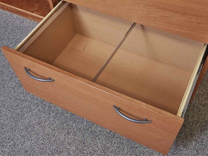 Bookcase with Lateral File Cabinet in Maple with Cherry Finish