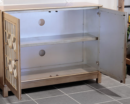 Two-Door Mirrored Console