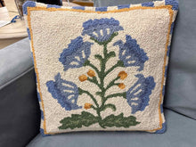 Mughal Flower Hooked Wool Accent Pillow