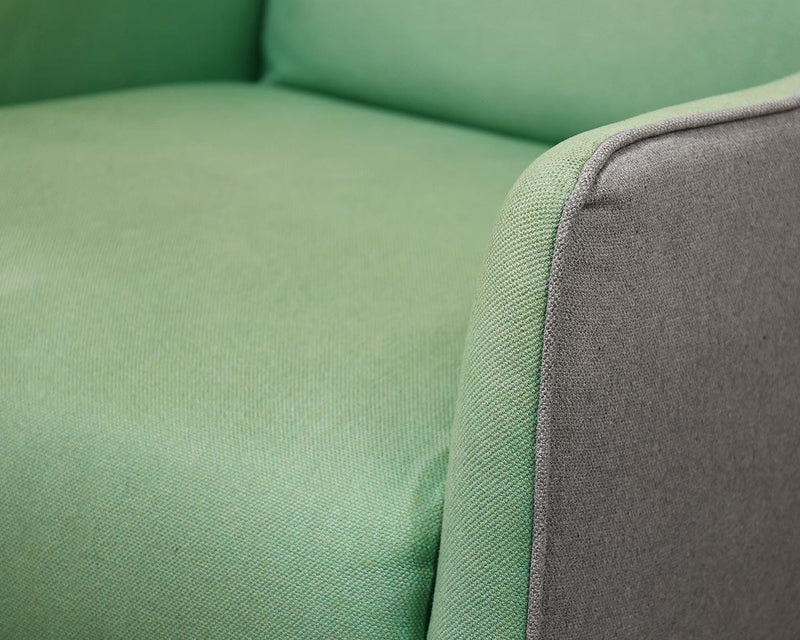Italsofa Contemporary Slope Arm Chair in Grey & Green