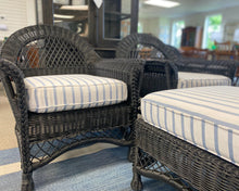 Serena & Lily Pair of 'Kiawah' Chairs W/ Ottoman