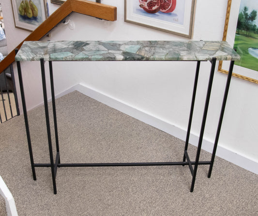 Jade Green Marble Top Console